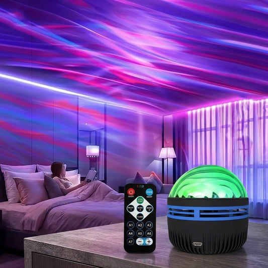 Wave Projector with Aurora Light Effects